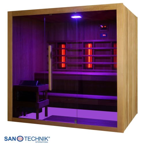 Sanotechnik KOTKA Sauna + Infrarotkabine für 4-5 Personen 200x150x190 cm THERMO-ESPENHOLZ