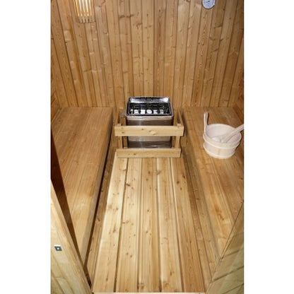 Sanotechnik BERGEN Fasssauna Außensauna Sauna für 4-6 P. 194,8x220x191,5 cm