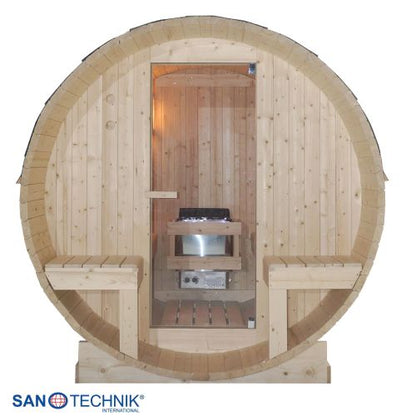 Sanotechnik BERGEN Außensauna für 4 Personen Fasssauna Sauna 189x220x191,5 cm