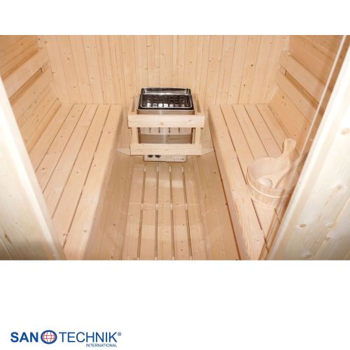 Sanotechnik BERGEN Außensauna für 4 Personen Fasssauna Sauna 189x220x191,5 cm