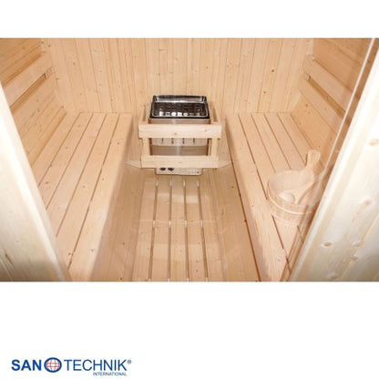 Sanotechnik BERGEN Außensauna für 4 Personen Fasssauna Sauna 189x220x191,5 cm