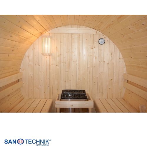 Sanotechnik BERGEN Außensauna für 4 Personen Fasssauna Sauna 189x220x191,5 cm