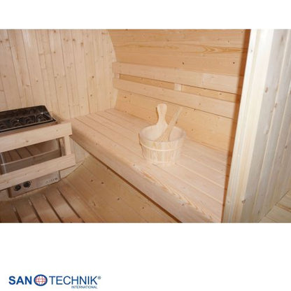 Sanotechnik BERGEN Außensauna für 4 Personen Fasssauna Sauna 189x220x191,5 cm