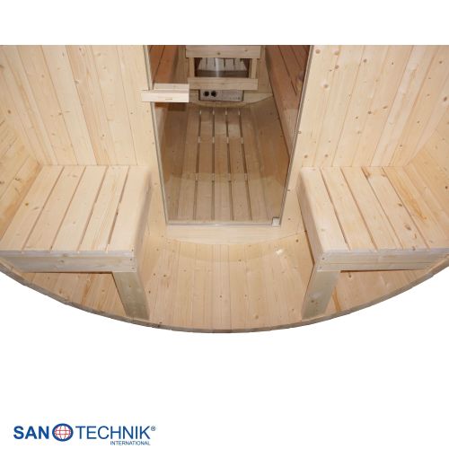 Sanotechnik BERGEN Außensauna für 4 Personen Fasssauna Sauna 189x220x191,5 cm