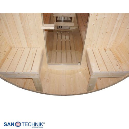 Sanotechnik BERGEN Außensauna für 4 Personen Fasssauna Sauna 189x220x191,5 cm
