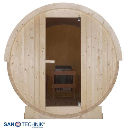 Sanotechnik NYBORG M Außensauna für 4 Personen Fasssauna Sauna 194,2x204,9x194,9 cm