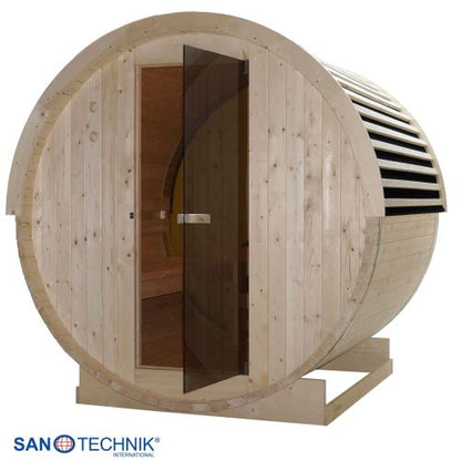 Sanotechnik NYBORG M Außensauna für 4 Personen Fasssauna Sauna 194,2x204,9x194,9 cm