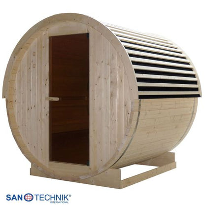 Sanotechnik NYBORG M Außensauna für 4 Personen Fasssauna Sauna 194,2x204,9x194,9 cm