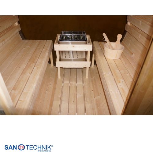 Sanotechnik NYBORG M Außensauna für 4 Personen Fasssauna Sauna 194,2x204,9x194,9 cm