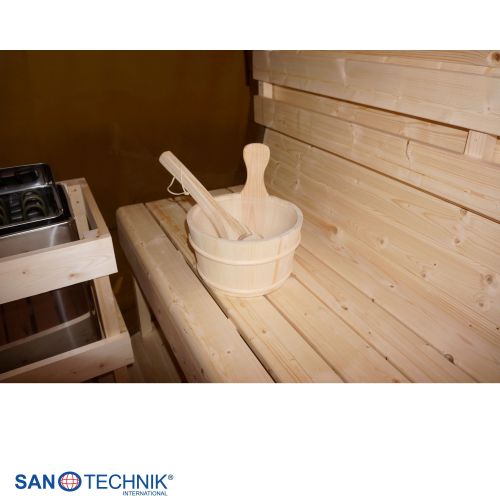 Sanotechnik NYBORG M Außensauna für 4 Personen Fasssauna Sauna 194,2x204,9x194,9 cm