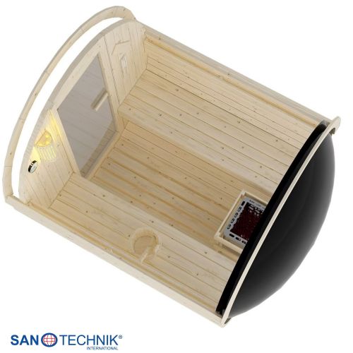 Sanotechnik NYBORG M Außensauna für 4 Personen Fasssauna Sauna 194,2x204,9x194,9 cm