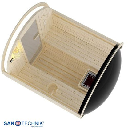 Sanotechnik NYBORG M Außensauna für 4 Personen Fasssauna Sauna 194,2x204,9x194,9 cm