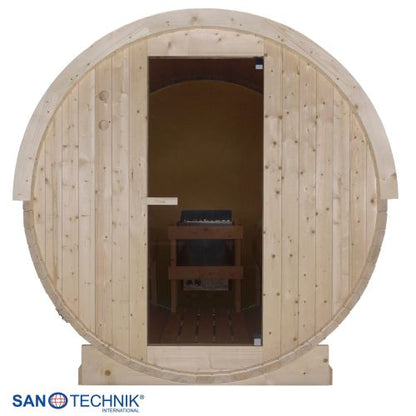 Sanotechnik NYBORG L Außensauna für 6 Personen Sauna Fasssauna 194,2x244,9x194,9 cm