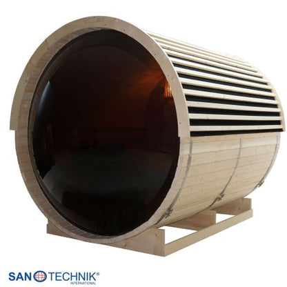 Sanotechnik NYBORG L Außensauna für 6 Personen Sauna Fasssauna 194,2x244,9x194,9 cm