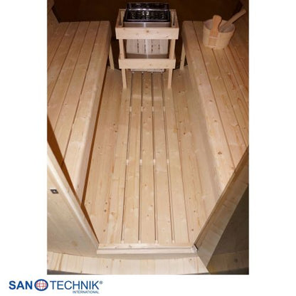 Sanotechnik NYBORG L Außensauna für 6 Personen Sauna Fasssauna 194,2x244,9x194,9 cm