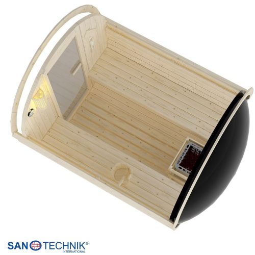 Sanotechnik NYBORG L Außensauna für 6 Personen Sauna Fasssauna 194,2x244,9x194,9 cm