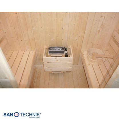 Sanotechnik ISLAND L Außensauna Fasssauna Sauna für 2 Personen 189x120x200 cm