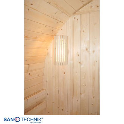 Sanotechnik ISLAND L Außensauna Fasssauna Sauna für 2 Personen 189x120x200 cm