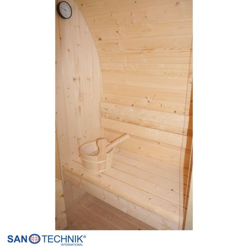 Sanotechnik ISLAND L Außensauna Fasssauna Sauna für 2 Personen 189x120x200 cm