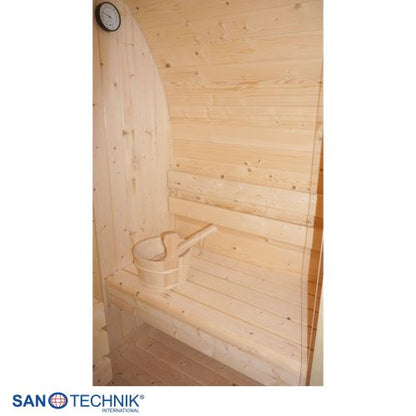 Sanotechnik ISLAND L Außensauna Fasssauna Sauna für 2 Personen 189x120x200 cm