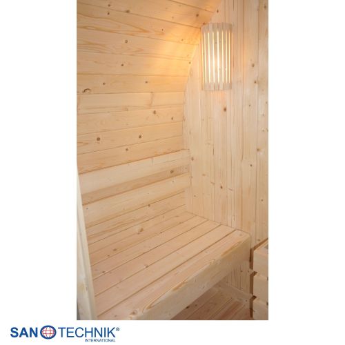 Sanotechnik ISLAND L Außensauna Fasssauna Sauna für 2 Personen 189x120x200 cm