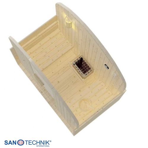 Sanotechnik ISLAND L Außensauna Fasssauna Sauna für 2 Personen 189x120x200 cm