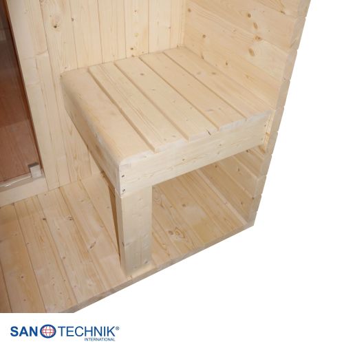 Sanotechnik ISLAND XL Außensauna für 4 Personen Sauna Fasssauna 189x220x200 cm