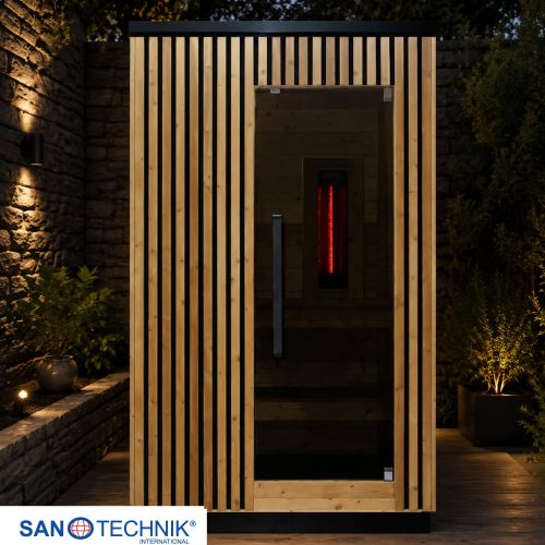 Sanotechnik TRONDHEIM S Außensauna für 2 Personen Sauna 131,2x134,6x220 cm