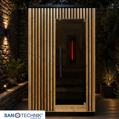 Sanotechnik TRONDHEIM S Außensauna für 2 Personen Sauna 131,2x134,6x220 cm