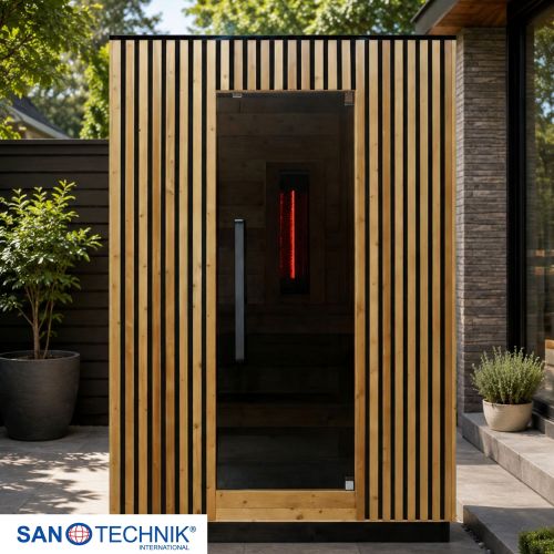 Sanotechnik TRONDHEIM M Außensauna für 2 Personen Sauna 161,2x134,6x220 cm