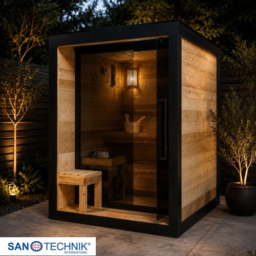 Sanotechnik NORA M Außensauna für 2-3 Personen Sauna 161,2x183,6x220 cm