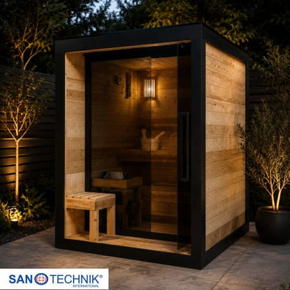 Sanotechnik NORA M Außensauna für 2-3 Personen Sauna 161,2x183,6x220 cm
