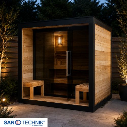 Sanotechnik NORA L Außensauna für 4-5 Personen Sauna 220x220x220 cm