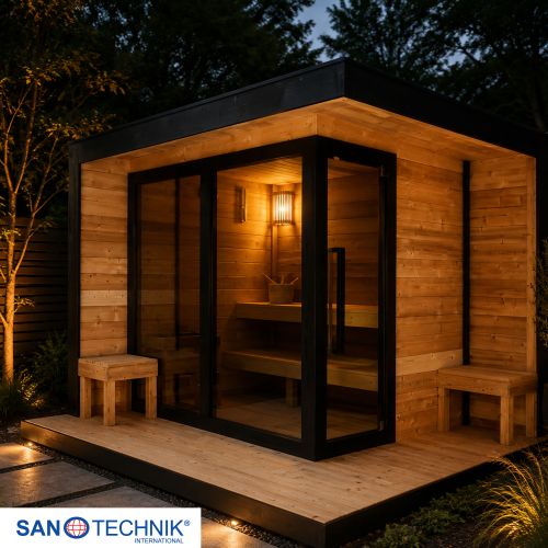 Sanotechnik NORA XL Außensauna für 4-5 Personen Sauna 280x220x220 cm