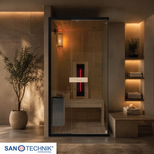 Sanotechnik GLACIER S Sauna + Infrarotkabine für 1 Person 100x120x200 cm
