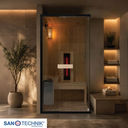 Sanotechnik GLACIER S Sauna + Infrarotkabine für 1 Person 100x120x200 cm