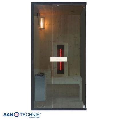 Sanotechnik GLACIER S Sauna + Infrarotkabine für 1 Person 100x120x200 cm