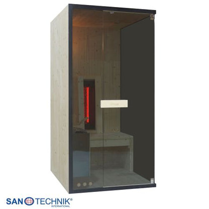 Sanotechnik GLACIER S Sauna + Infrarotkabine für 1 Person 100x120x200 cm