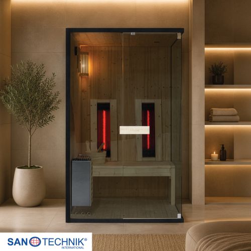 Sanotechnik GLACIER M Sauna + Infrarotkabine für 2 Personen 120x120x200 cm