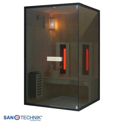 Sanotechnik GLACIER M Sauna + Infrarotkabine für 2 Personen 120x120x200 cm