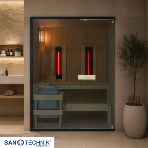 Sanotechnik GLACIER L Sauna + Infrarotkabine für 2-3 Personen 150x120x200 cm