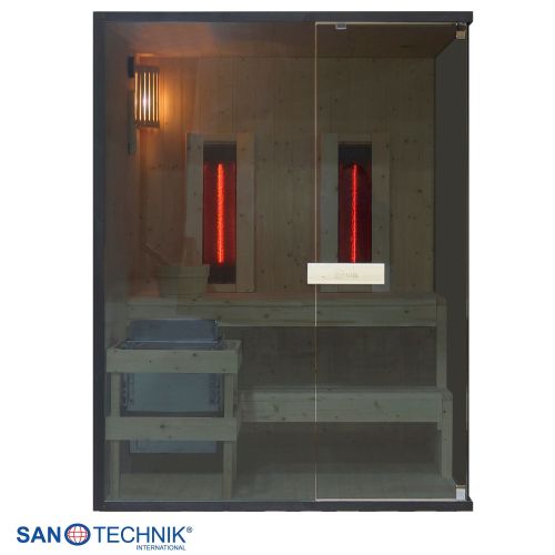 Sanotechnik GLACIER L Sauna + Infrarotkabine für 2-3 Personen 150x120x200 cm
