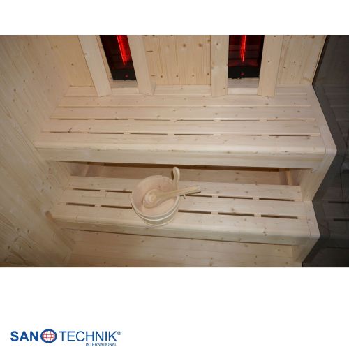 Sanotechnik GLACIER XL Sauna + Infrarotkabine für 2-3 Personen 150x150x200 cm