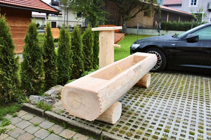 Holzbrunnen ,,Fellhorn" Lärche Holztrog flach | diverse Größen & Optionen