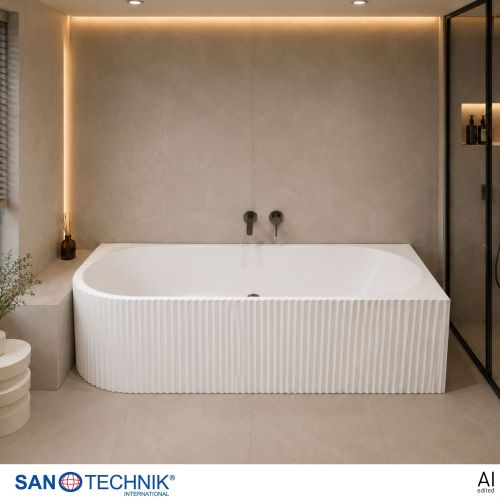 Sanotechnik Badewanne Wand-BW BALI RECHTS 170x80x56cm