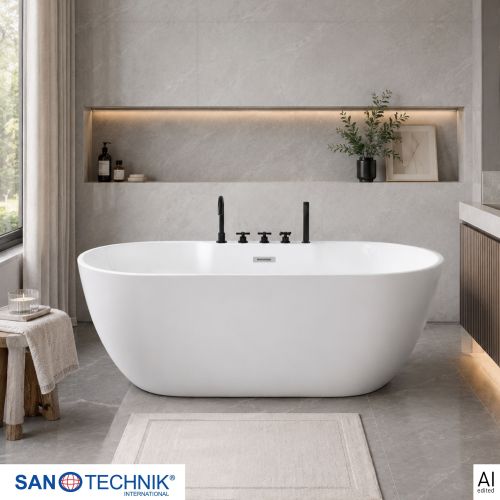 Sanotechnik Badewanne BW ARUBA freisteh. 170x75x58cm