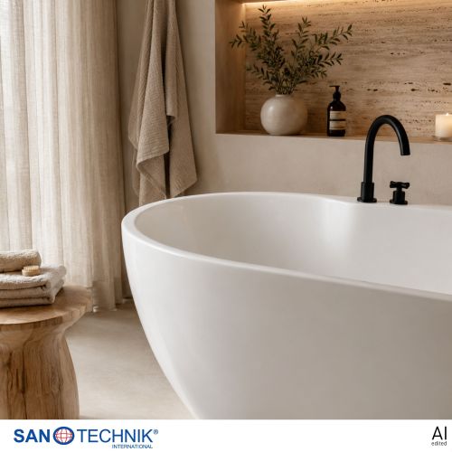Sanotechnik Badewanne BW ARUBA freisteh. 170x75x58cm