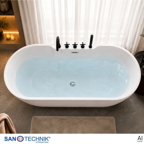Sanotechnik Badewanne BW ARUBA freisteh. 170x75x58cm