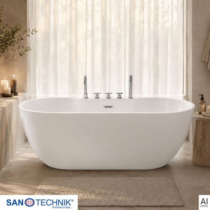 Sanotechnik Badewanne BW ARUBA freisteh. 170x75x58cm