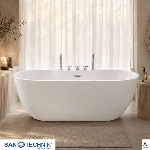 Sanotechnik Badewanne BW ARUBA freisteh. 170x75x58cm